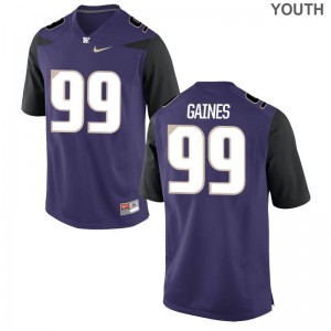 UW Huskies Limited Purple Kids Greg Gaines Jerseys X Large