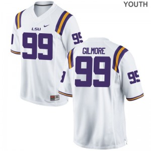 LSU Tigers Greg Gilmore Jersey Small Youth Limited - White