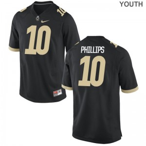 Purdue University Gregory Phillips Limited Youth(Kids) Jerseys - Black