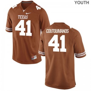 UT Hank Coutoumanos Jerseys Youth XL Limited For Kids Orange