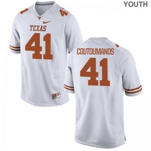 Hank Coutoumanos Longhorns For Kids Limited Jersey Youth Large - White