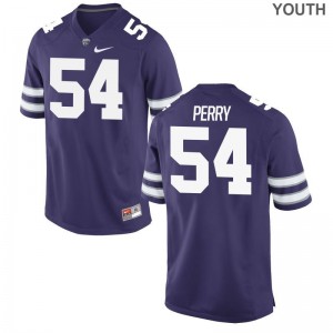 Hayden Perry Limited Jerseys Youth(Kids) NCAA Kansas State Purple Jerseys