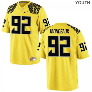 Henry Mondeaux Jersey Youth Large For Kids Oregon Limited - Gold