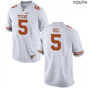 Texas Longhorns Holton Hill Jerseys Medium White Limited Youth(Kids)