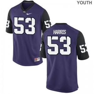 Texas Christian University Hunter Harris Jersey Youth X Large Youth(Kids) Limited Purple Black