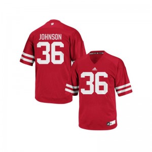 Wisconsin Replica Mens Hunter Johnson Jerseys Mens Medium - Red