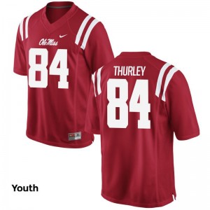 Kids Hunter Thurley Jerseys Youth Large Ole Miss Rebels Limited Red