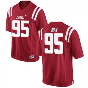 Ole Miss Isaac Way Jerseys 2XL For Men Limited Jerseys 2XL - Red