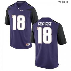 UW Youth Purple Limited Isaiah Gilchrist Jersey Youth Medium