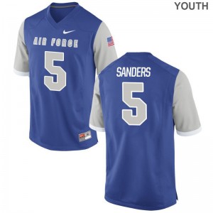 Air Force Falcons Royal Limited For Kids Isaiah Sanders Jersey Small