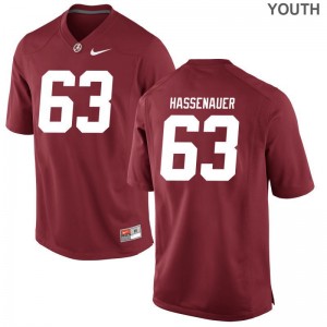 Alabama Crimson Tide J.C. Hassenauer Youth Limited Jerseys Youth Large - Red