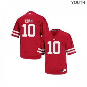 Wisconsin Badgers Jack Coan Jersey X Large Kids Red Authentic