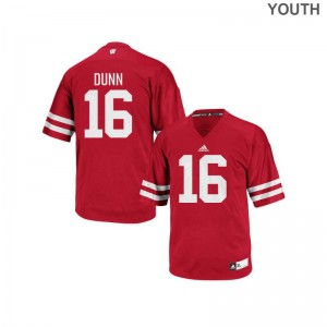 Jack Dunn Wisconsin Badgers Youth(Kids) Authentic Jerseys Small - Red