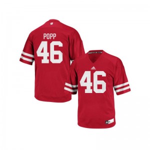 Jack Popp Wisconsin Badgers Jersey S-3XL Mens Authentic Red