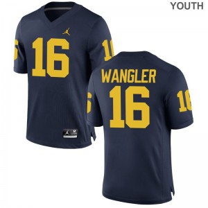 Jack Wangler Michigan Wolverines For Kids Limited Jersey Youth Small - Jordan Navy