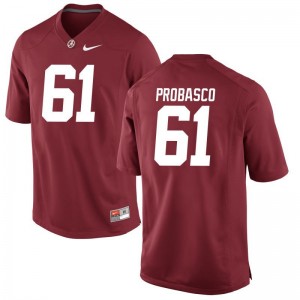 Limited Jacob Probasco Jersey Youth Small Bama Red For Kids