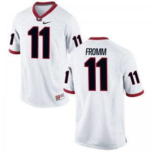 Jake Fromm Limited Jersey For Men Player University of Georgia White Jersey