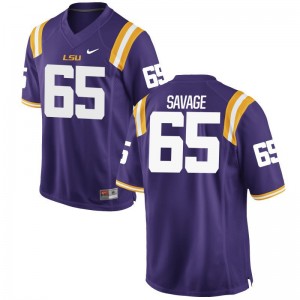 LSU Jerseys XXX Large of Jakori Savage Limited For Men - Purple