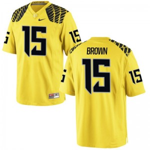 Jalen Brown Oregon Ducks Jersey Mens Limited Gold NCAA