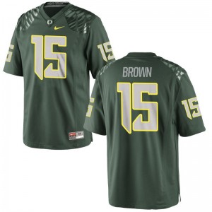 Limited University of Oregon Jalen Brown Men Jerseys Large - Green