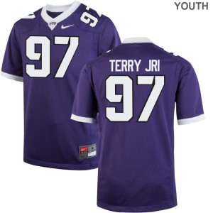 James Terry Jr. Jerseys Small TCU Limited Youth(Kids) - Purple