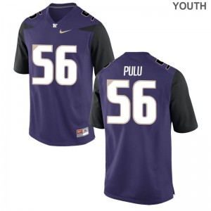 Jared Pulu Youth(Kids) Washington Jersey Purple Limited College Jersey