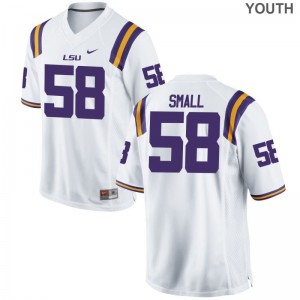 Limited Jared Small Jersey Youth Small Youth LSU Tigers - White