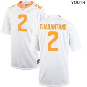 Tennessee Vols Stitched Jarrett Guarantano Limited Jersey White For Kids