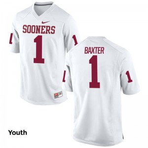 Oklahoma Sooners Kids Limited White Jarvis Baxter Jerseys Youth XL