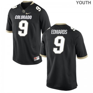 UC Colorado Javier Edwards Jerseys Large Limited Youth Black