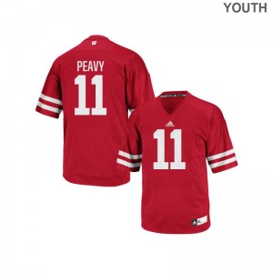 For Kids Authentic University of Wisconsin Jersey Small of Jazz Peavy - Red