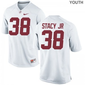 Jeffery Stacy Jr. Alabama Crimson Tide Jersey Youth XL White Limited Youth(Kids)