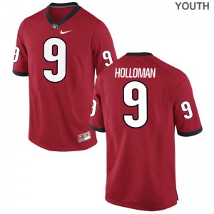 Jeremiah Holloman Georgia Bulldogs Jerseys Large Red Limited Youth
