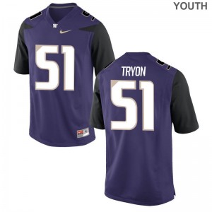 Joe Tryon Jersey Large Youth(Kids) University of Washington Purple Limited