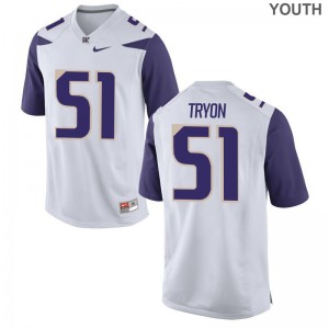 UW Joe Tryon Jerseys Youth Large Limited For Kids White