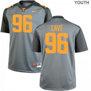 Joey Cave Jerseys Tennessee Volunteers Gray Limited Youth(Kids) Embroidery Jerseys