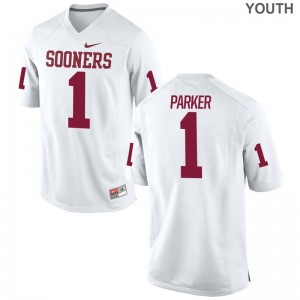 Jordan Parker Oklahoma Sooners Jerseys Youth Small Limited For Kids - White