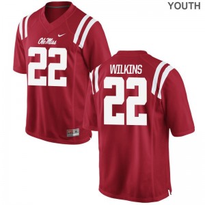Ole Miss Red Youth Limited Jordan Wilkins Jersey Youth Small