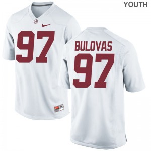 University of Alabama Jerseys Youth Large Joseph Bulovas Limited Kids - White
