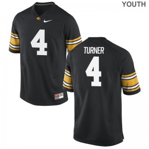 Hawkeyes Josh Turner Kids Limited Black Football Jerseys