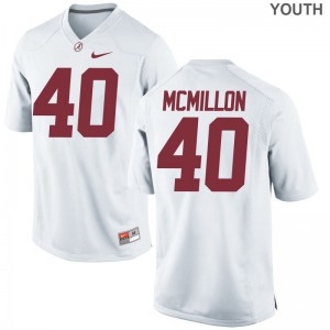 University of Alabama Kids Limited Joshua McMillon Jerseys Youth Medium - White