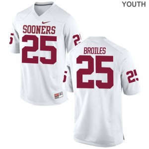 OU Justin Broiles Jersey S-XL Kids Limited - White