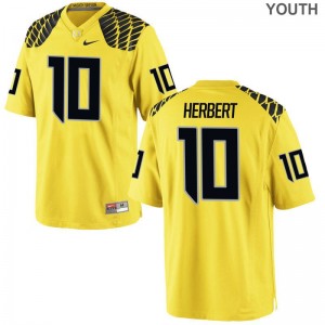 University of Oregon Justin Herbert Jersey X Large Gold Youth(Kids) Limited