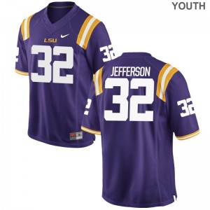 Louisiana State Tigers Justin Jefferson Jerseys Youth XL Limited Youth(Kids) Jerseys Youth XL - Purple