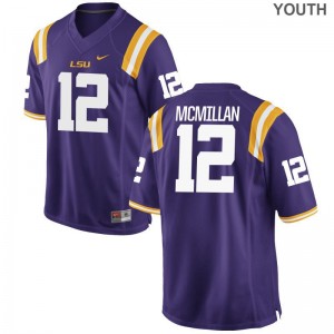 LSU Justin McMillan Youth(Kids) Limited Jerseys Youth Small - Purple