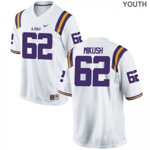 Justin Mikush Youth(Kids) Jerseys X Large Limited Louisiana State Tigers - White