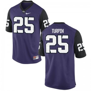 KaVontae Turpin TCU Horned Frogs Men Jerseys Purple Black Embroidery Limited Jerseys
