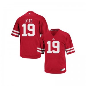 Wisconsin Badgers Kare Lyles Jersey Authentic Mens Red