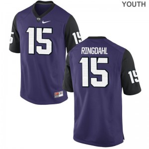 Horned Frogs Purple Black Limited Youth Karson Ringdahl Jersey Small
