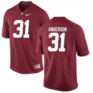 Keaton Anderson University of Alabama Jersey 2XL Red For Men Limited